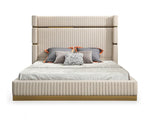 Sterling Modern Beige Bonded Leather & Gold Bed by VIG Furniture - View 1