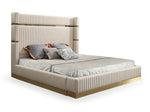 Sterling Modern Beige Bonded Leather & Gold Bed by VIG Furniture - View 7