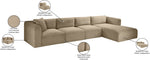 Shaggy - Fabric 4 Piece Modular Sectional