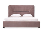 Duke Modern Grey Velvet & Black Gun Chrome Bed by VIG Furniture - View 1