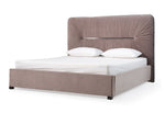 Duke Modern Grey Velvet & Black Gun Chrome Bed by VIG Furniture - View 5
