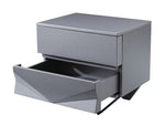 Duke Modern Grey & Black Gun Chrome Nightstand by VIG Furniture - View 3