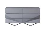 Duke Modern Grey & Black Gun Chrome Dresser by VIG Furniture - View 1
