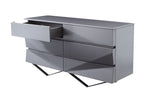 Duke Modern Grey & Black Gun Chrome Dresser by VIG Furniture - View 3