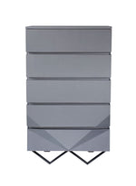 Duke Modern Grey & Black Gun Chrome Chest by VIG Furniture - View 1