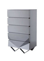 Duke Modern Grey & Black Gun Chrome Chest by VIG Furniture - View 2