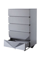 Duke Modern Grey & Black Gun Chrome Chest by VIG Furniture - View 3