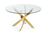 Pyrite - Modern Round Glass Dining Table by VIG Furniture - View 2