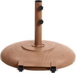 Fiji - Aluminum Patio Umbrella With Round Teak Base