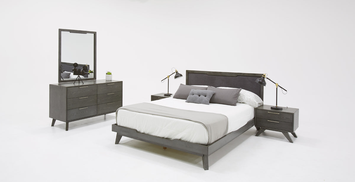 Soria Modern Grey Wash Bed by VIG Furniture - View 2