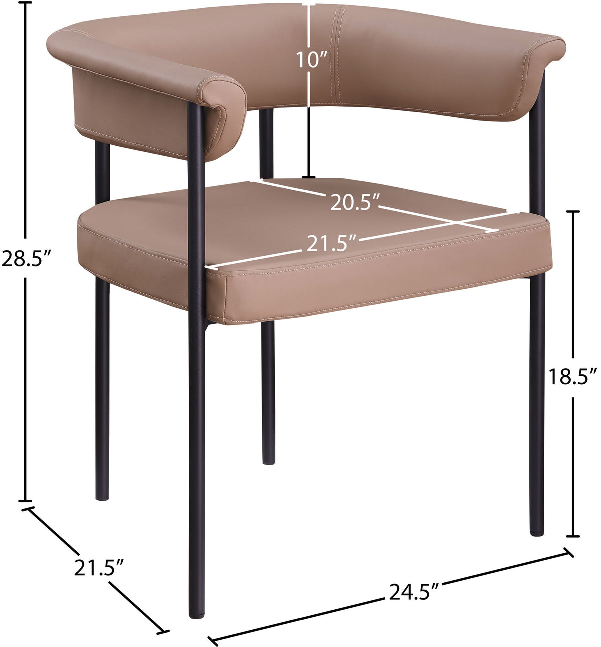 Malin - Faux Leather Dining Chair (Set of 2) - Tan