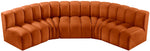 Arc - Velvet 5 Piece U-Shaped Modular Sofa
