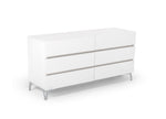 Eastern King Angela - Italian Modern White Eco Leather 4-Piece Bedroom Set