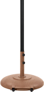 Fiji - Aluminum Patio Umbrella With Round Teak And Black Base