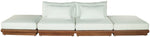 Mirella - 4 Piece Water Resistant Fabric Outdoor Patio Modular Sectional