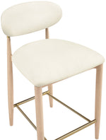 Riccio - Stool - Natural And Gold Frame