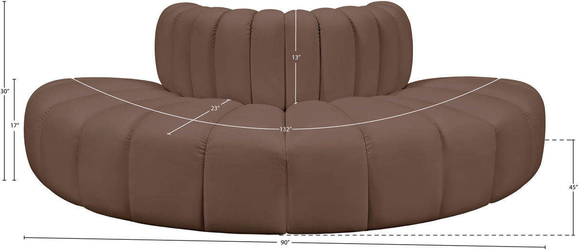 Arc - Faux Leather 4 Piece Modular Sofa