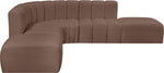 Arc - Faux Leather 6 Piece Corner Modular Sofa