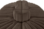 Rummi - Oval Velvet Performance Fabric Upholstered 6 Piece Modular Sectional