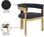 Romeo - Boucle Dining Chair With Gold Base (Set of 2)