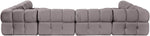 Orin - U-Shaped Velvet 6 Piece Modular Sectional