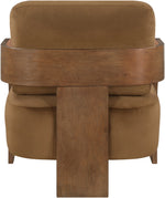 Cedra - Velvet Performance Fabric Upholstered Accent Chair - Brown Frame