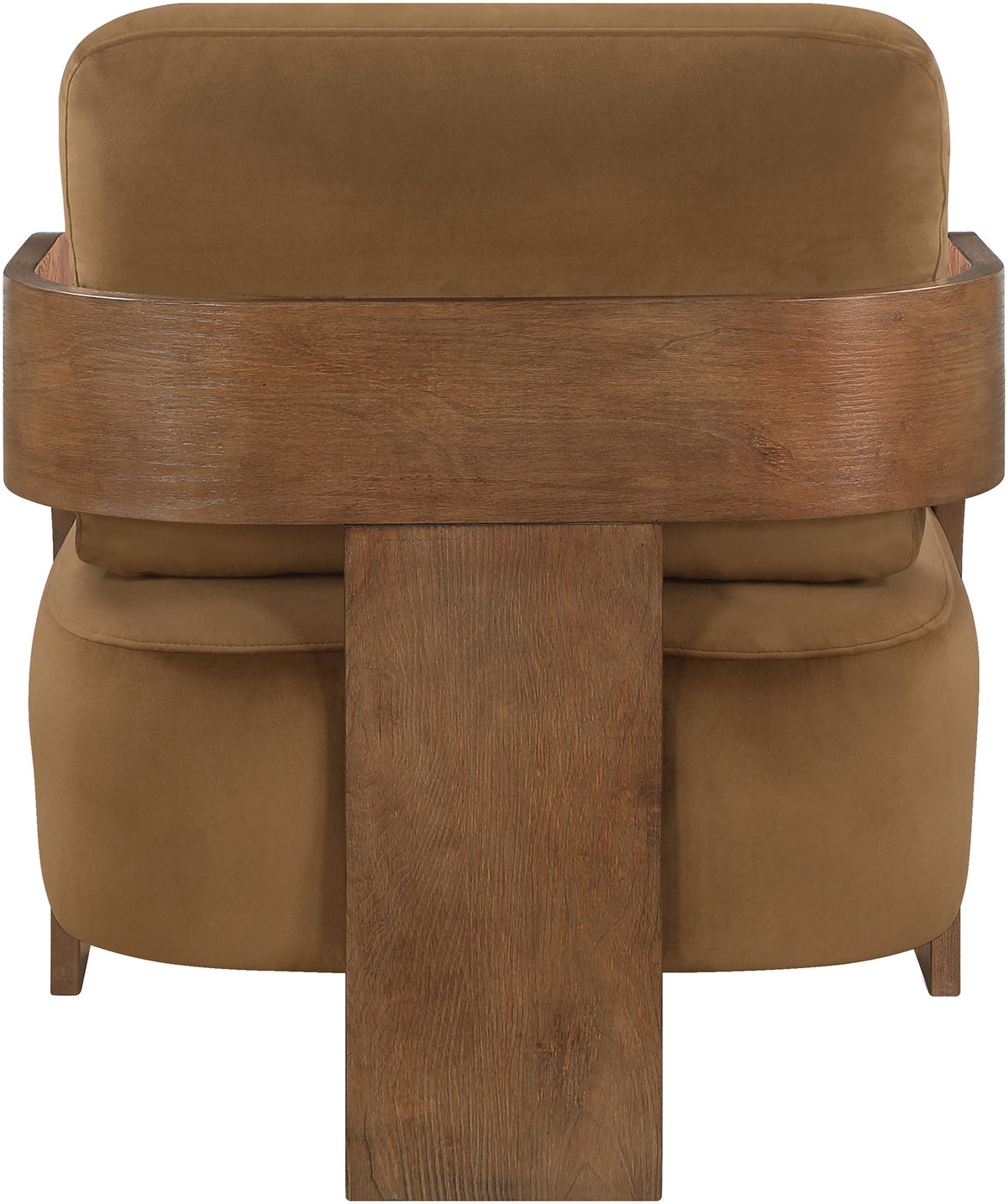 Cedra - Velvet Performance Fabric Upholstered Accent Chair - Brown Frame