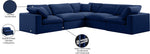 Comfy - 5 Piece Velvet Modular Corner Sectional