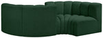 Arc - Boucle Fabric 4 Piece Curved Modular Sofa