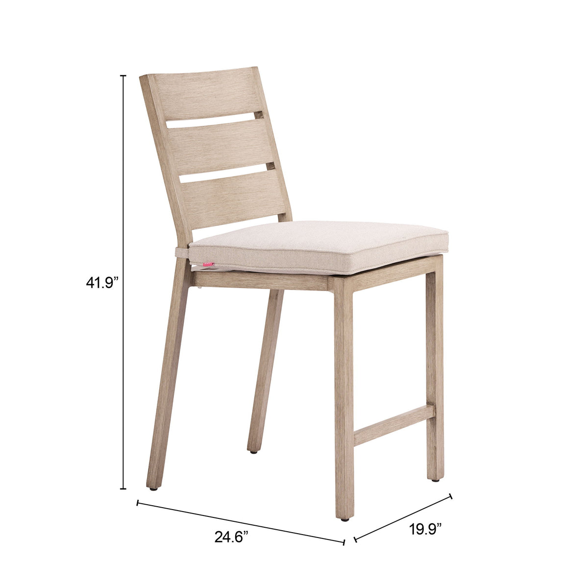 Reefline - Armless Counter Stool (Set of 2) - Gray / Light Brown