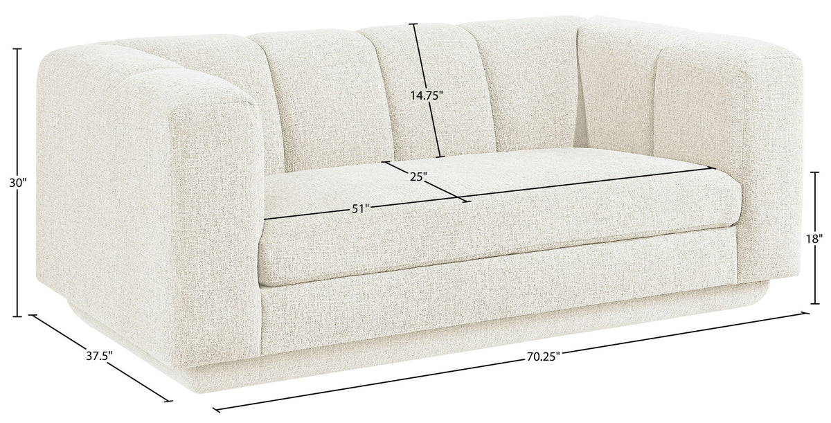Modari - Fabric Upholstered Loveseat