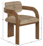 Cedra - Velvet Performance Fabric Upholstered Dining Chair (Set of 2) - Brown Frame