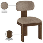 Timbra - Linen Textured Fabric Upholstered Dining Chair (Set of 2) - Walnut Base