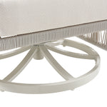 Breeze - Cream Metal Outdoor Swivel Lounge Chair With Cushions - Pearl