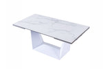 Baldwin - Modern White Ceramic Extendable Dining Table by VIG Furniture - View 4