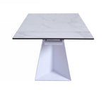 Baldwin - Modern White Ceramic Extendable Dining Table by VIG Furniture - View 5