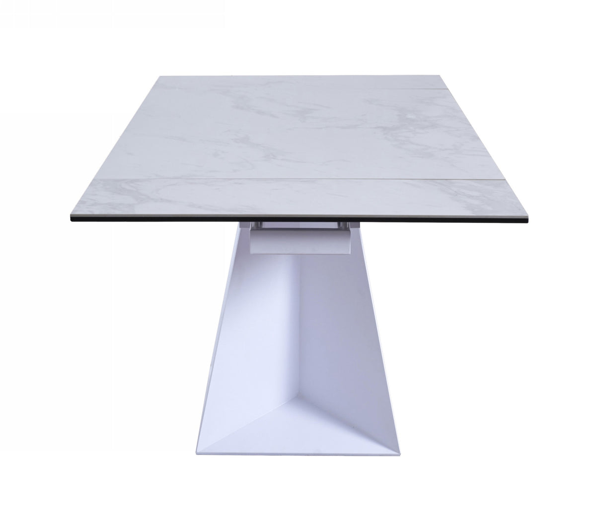 Baldwin - Modern White Ceramic Extendable Dining Table by VIG Furniture - View 5