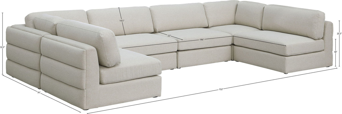 Beckham - 6 Piece Modular Sectional