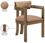Lavrin - Vegan Leather Upholstered Dining Arm Chair (Set of 2) - Walnut Base