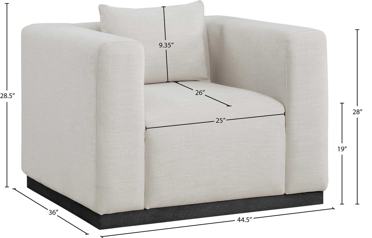 Alfie - Linen Textured Fabic Chair