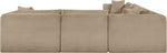 Shaggy - Fabric 7 Piece Modular U-Shaped Sectional With Ottoman