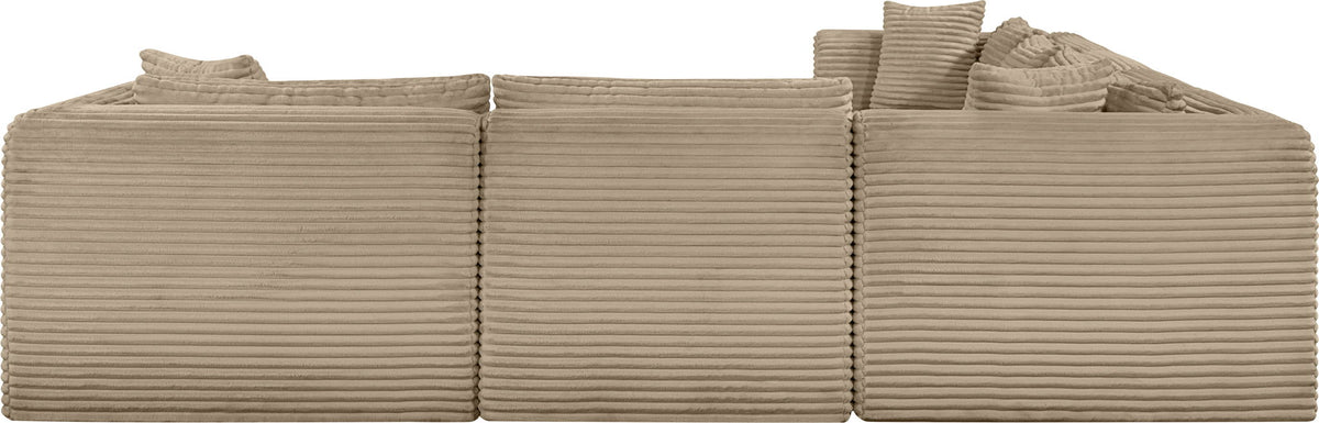 Shaggy - Fabric 7 Piece Modular U-Shaped Sectional With Ottoman