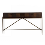 Shane - Modern Acacia & Brass Console Table by VIG Furniture - View 1