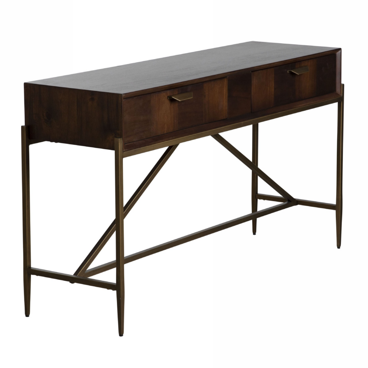 Shane - Modern Acacia & Brass Console Table by VIG Furniture - View 5