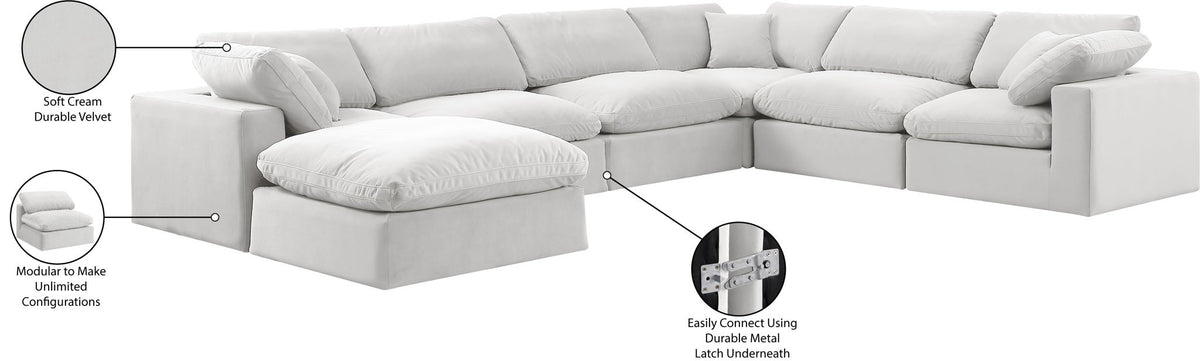 Comfy - 7 Piece Velvet Modular Sectional With Chaise