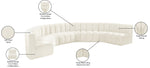 Arc - Velvet 8 Piece U-Shaped Modular Sofa