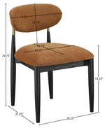 Riccio - Fabric Dining Side Chair (Set of 2) - Black And Gold Frame