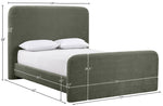 Fira - Chenille Fabric Upholstered Bed