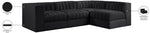 Rummi - Velvet Performance Fabric Upholstered 4 Piece Modular Sectional