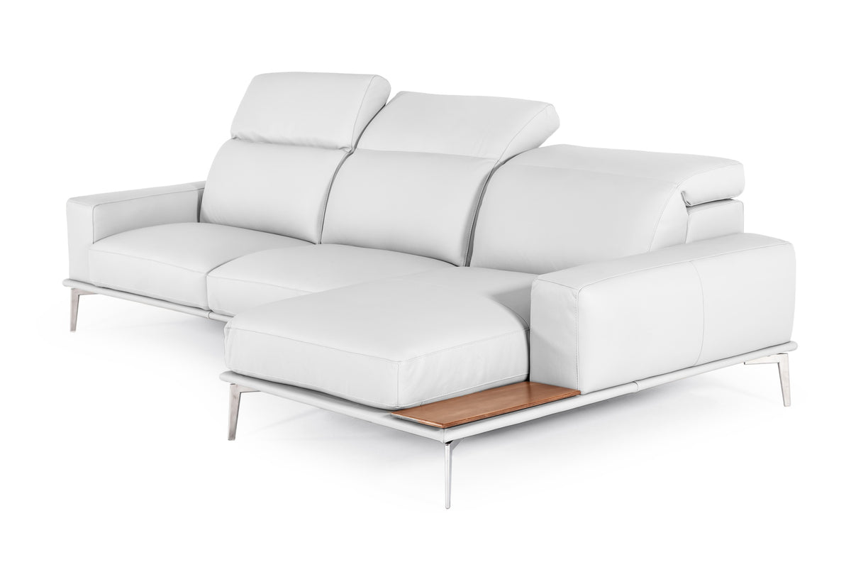 Villeneuve - Modern White Italian Leather Sectional Sofa by VIG Furniture - View 4